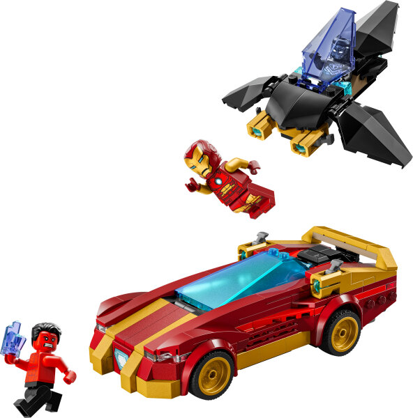 LEGO® 76310 Iron Man Auto und Black Panther vs. Red Hulk